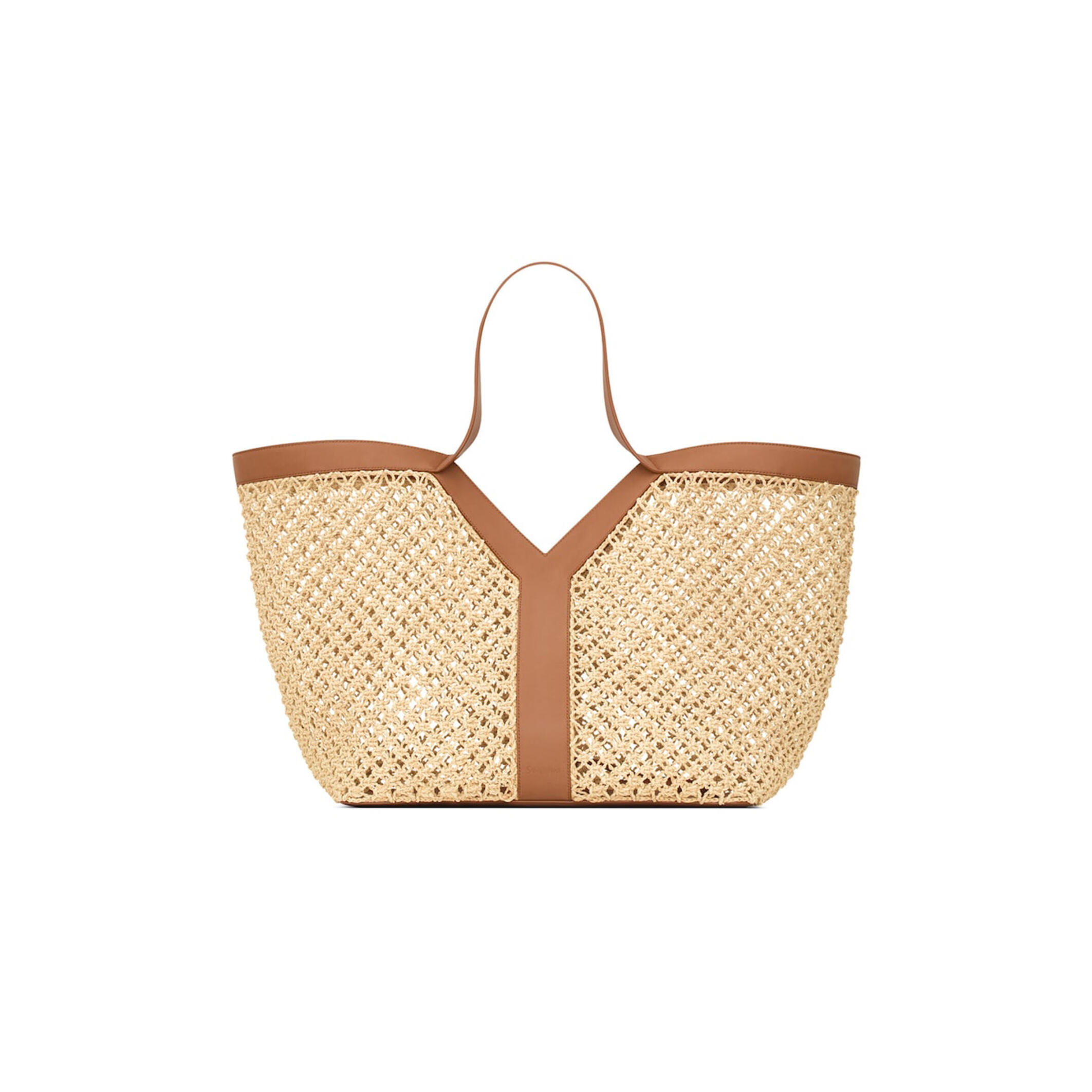 YSL BEIGE RAFFIA Y TOTE BAG 828957GAAFI2791 (37*32*22cm)
